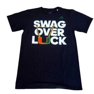 University of Miami Adidas Men's SM Bling Chain Graphic T-shirt